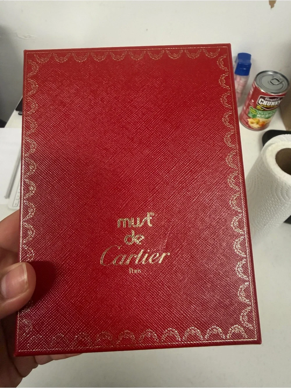 Cartier Red and Gold Leather Authenticity Card - Picture 4 of 7